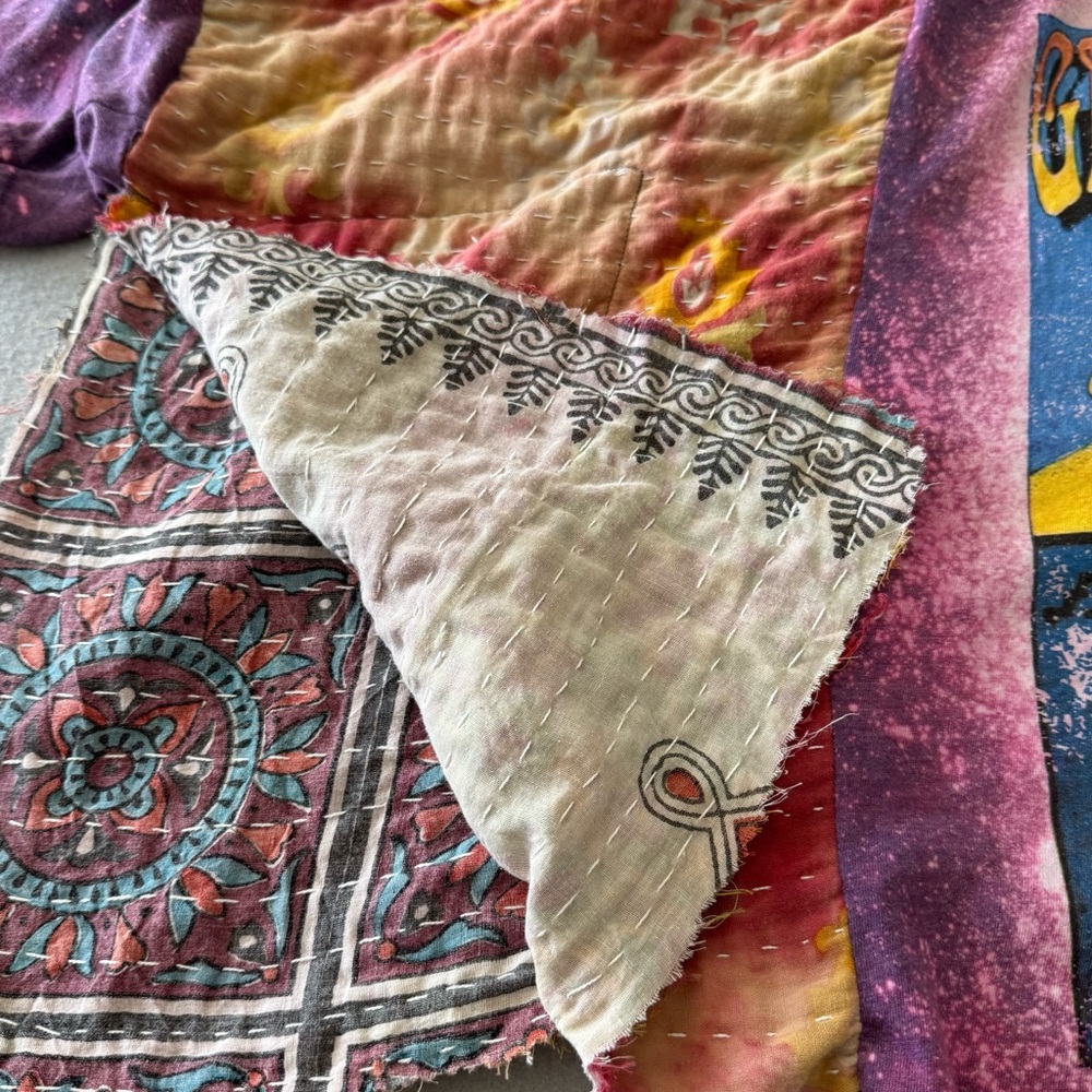 Grateful Dead Graphic Patchwork Upcycled Rocker T… - image 8